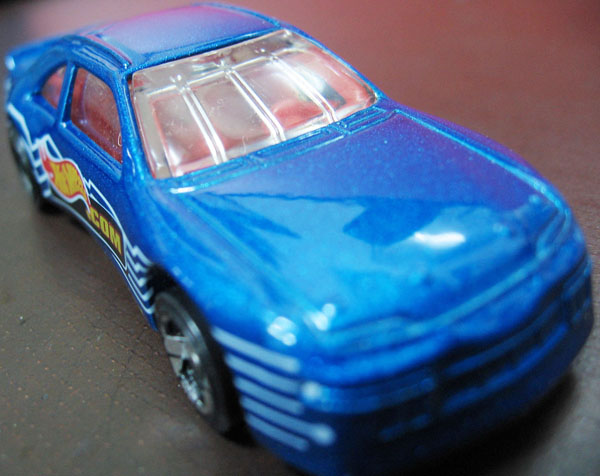 blue hotwheels dot com car